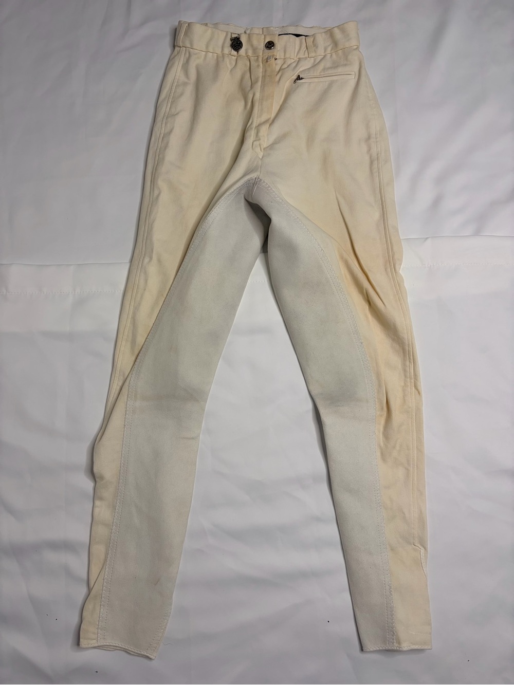 EUC Pikeur Nanette full-seat breeches - multi-tone White 26 regular